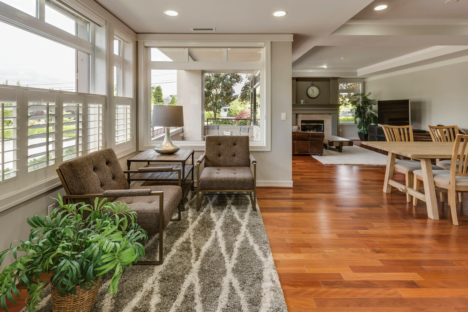 Luxury vinyl plank flooring installation in vacation rental
