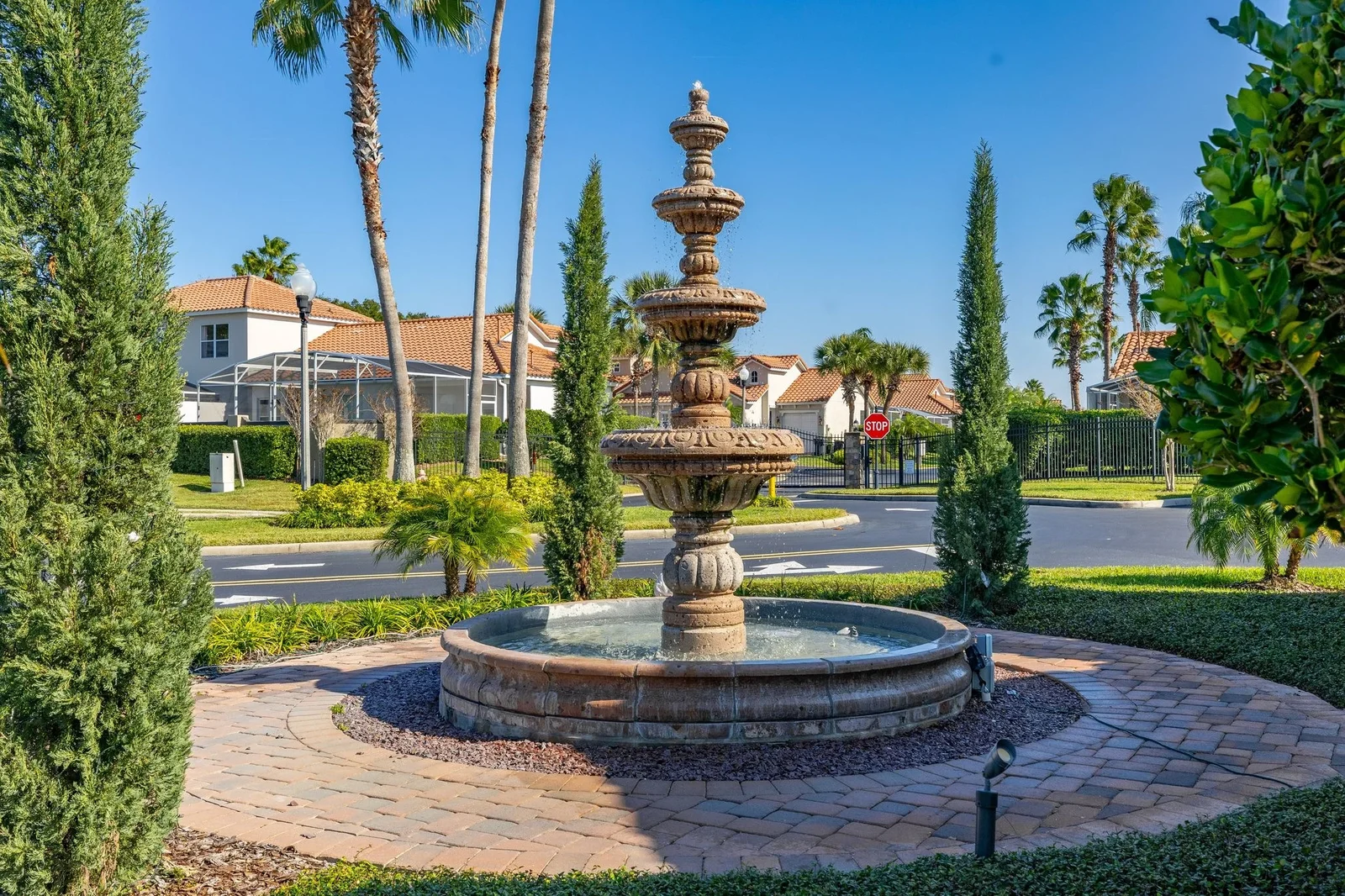 Entrance fountain at Tuscan Hills