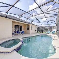 Bright and spacious private pool home near Disney